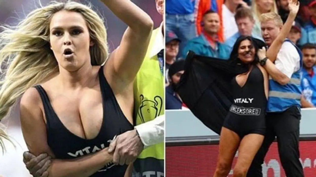 ವಿಶ್ವಕಪ್ ಫೈನಲ್: ಬೆತ್ತಲೆಯಾಗಲು ಮೈದಾನಕ್ಕೆ ನುಗ್ಗಿದ ಮಹಿಳೆ! ವಿಶ್ವಕಪ್ ಫೈನಲ್: ಬೆತ್ತಲೆಯಾಗಲು ಮೈದಾನಕ್ಕೆ ನುಗ್ಗಿದ ಮಹಿಳೆ!