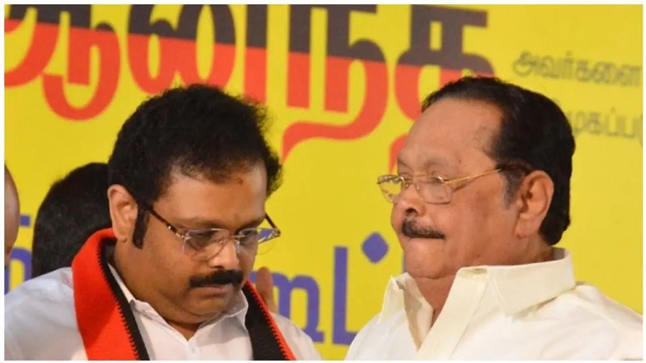 கதிர் ஆனந்தை கைது செய்ய போறாங்க.. மகனுக்காக கதறும் அமைச்சர் துரைமுருகன்.! கதிர் ஆனந்தை கைது செய்ய போறாங்க.. மகனுக்காக கதறும் அமைச்சர் துரைமுருகன்.!