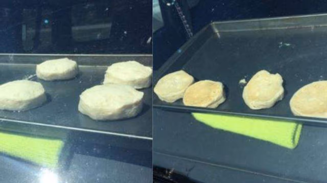 എന്താ ചൂട്; പൊരിവെയിലത്ത് കാറിനുള്ളില്‍ തനിയെ ബിസ്‌കറ്റ് ബേക്ക് ആവുന്നു; സംഭവം എവിടെയാണെന്നോ...