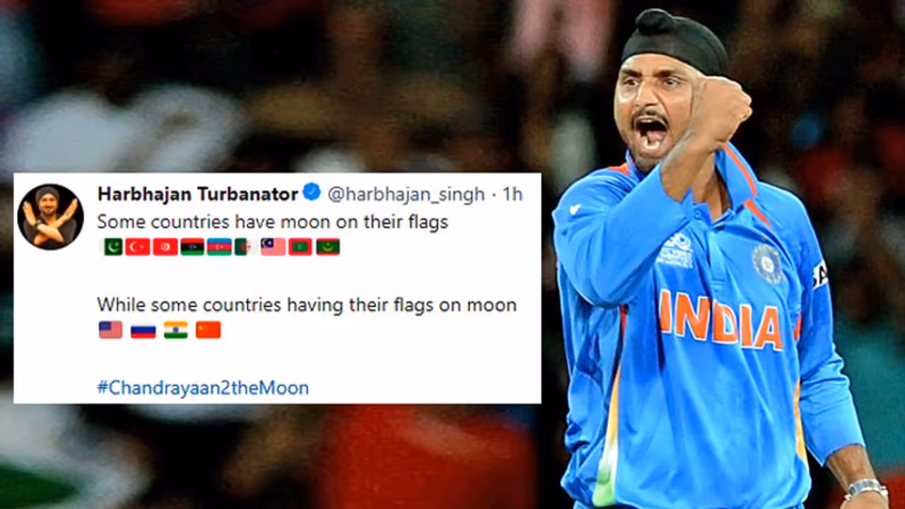 चंद्रयान 2 मिशन पर भज्जी बोले 'कुछ देशों के झंडे में चांद तो कुछ देशों के झंडे चांद पर’ चंद्रयान 2 मिशन पर भज्जी बोले 'कुछ देशों के झंडे में चांद तो कुछ देशों के झंडे चांद पर’