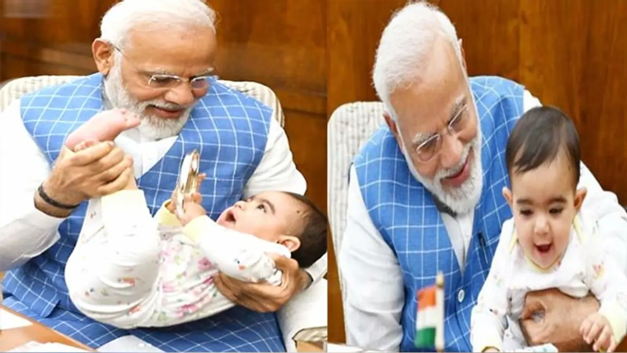 கொஞ்சி பேசும் மோடி..! பச்சிளம் குழந்தைக்கே டஃப் கொடுக்கும் கியூட்..! கொஞ்சி பேசும் மோடி..! பச்சிளம் குழந்தைக்கே டஃப் கொடுக்கும் கியூட்..!