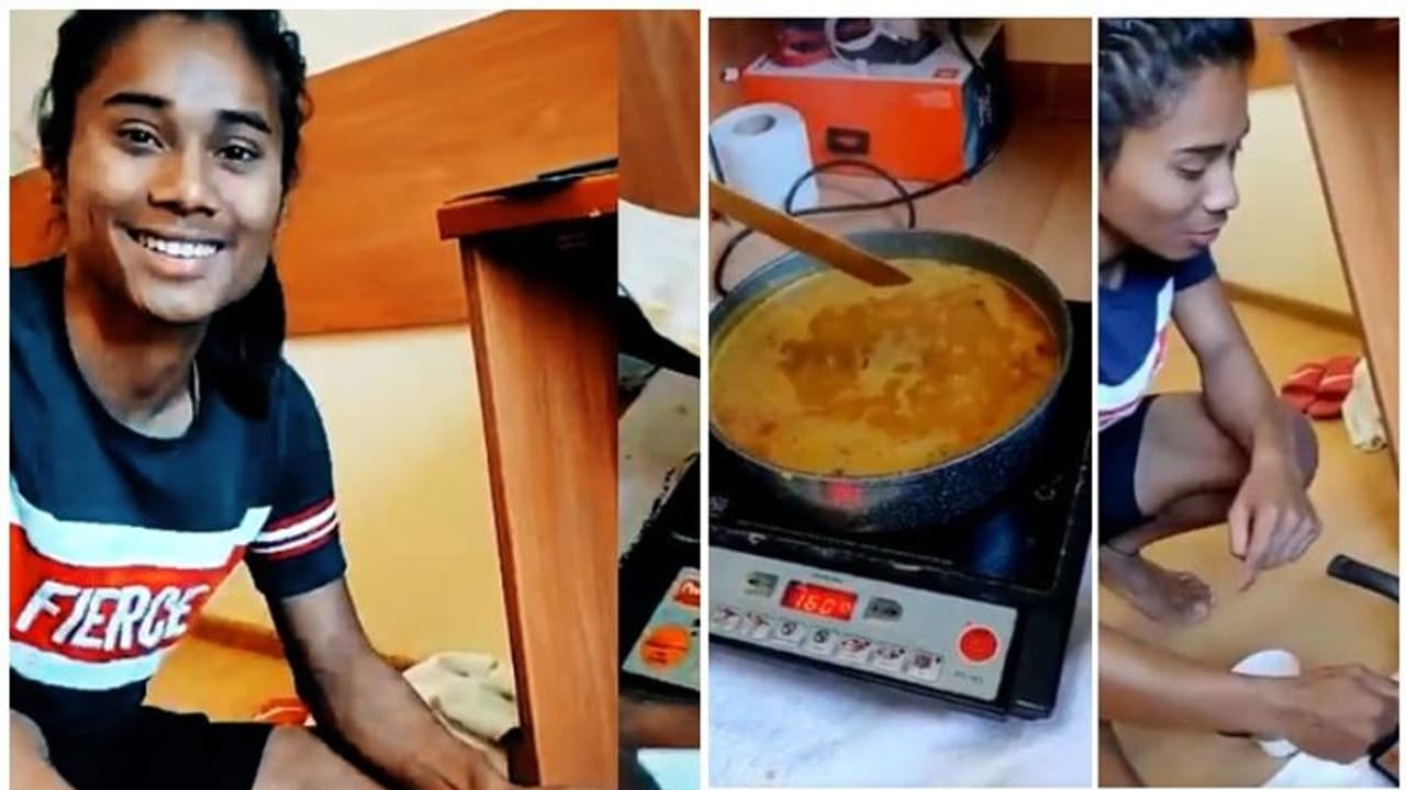 പാചകത്തിലും തിളങ്ങി ട്രാക്കിലെ പൊന്താരകം; സോഷ്യല് മീഡിയയുടെ മനംകവര്ന്ന് ഹിമ ദാസിന്റെ പാചക വീഡിയോ പാചകത്തിലും തിളങ്ങി ട്രാക്കിലെ പൊന്താരകം; സോഷ്യല് മീഡിയയുടെ മനംകവര്ന്ന് ഹിമ ദാസിന്റെ പാചക വീഡിയോ