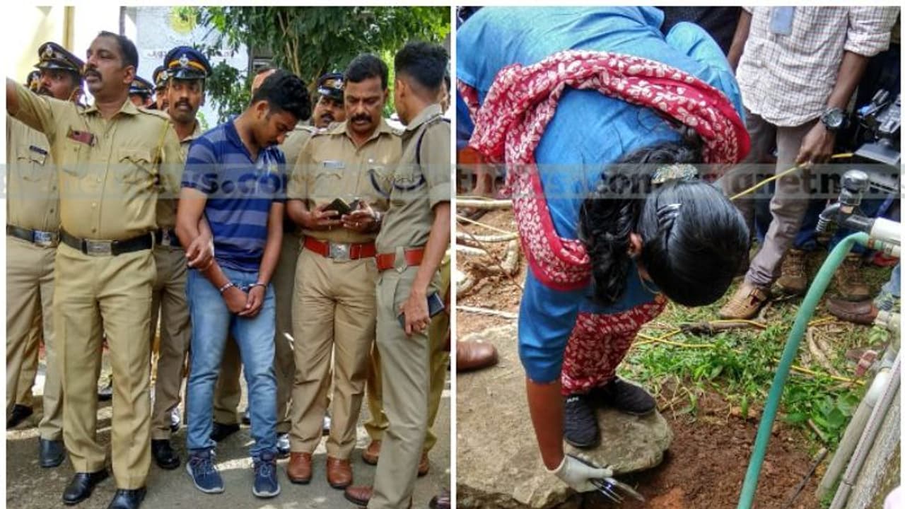 അമ്പൂരി കൊലക്കേസ്: പ്രതി അഖിൽ റിമാൻഡിൽ, കല്ലെറിഞ്ഞ് നാട്ടുകാർ, തെളിവെടുപ്പ് തീർന്നില്ല