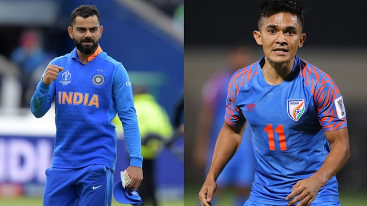 ಫಿಟ್ನೆಸ್ಗಾಗಿ ಕೊಹ್ಲಿ ಹಿಂಬಾಲಿಸಿದ ಚೆಟ್ರಿ! ಫಿಟ್ನೆಸ್ಗಾಗಿ ಕೊಹ್ಲಿ ಹಿಂಬಾಲಿಸಿದ ಚೆಟ್ರಿ!