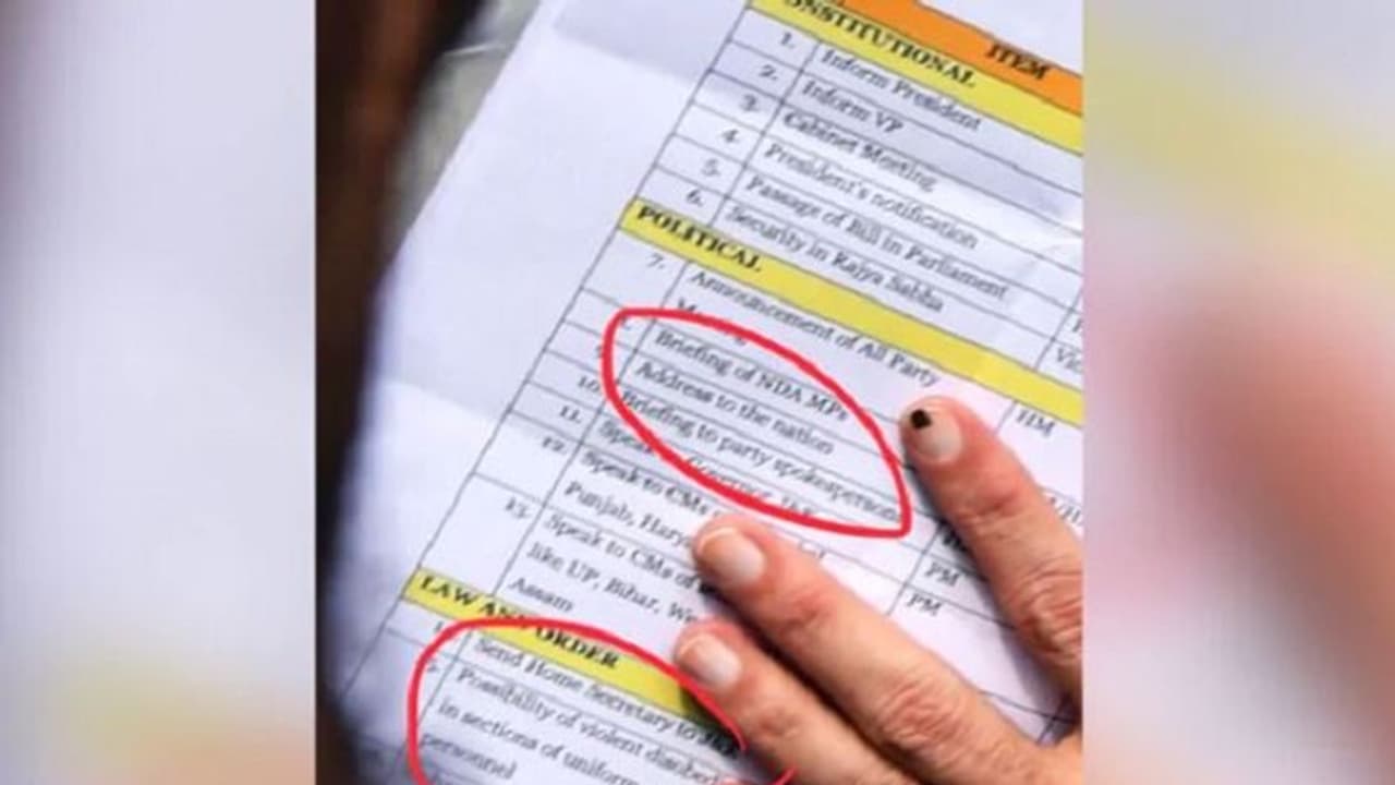 370 ರದ್ದು ಮಾಡಿ ಹೊರಬಂದ ಶಾ ಕೈಯಲ್ಲಿ ಪೇಪರ್: ಏನದು? 370 ರದ್ದು ಮಾಡಿ ಹೊರಬಂದ ಶಾ ಕೈಯಲ್ಲಿ ಪೇಪರ್: ಏನದು?