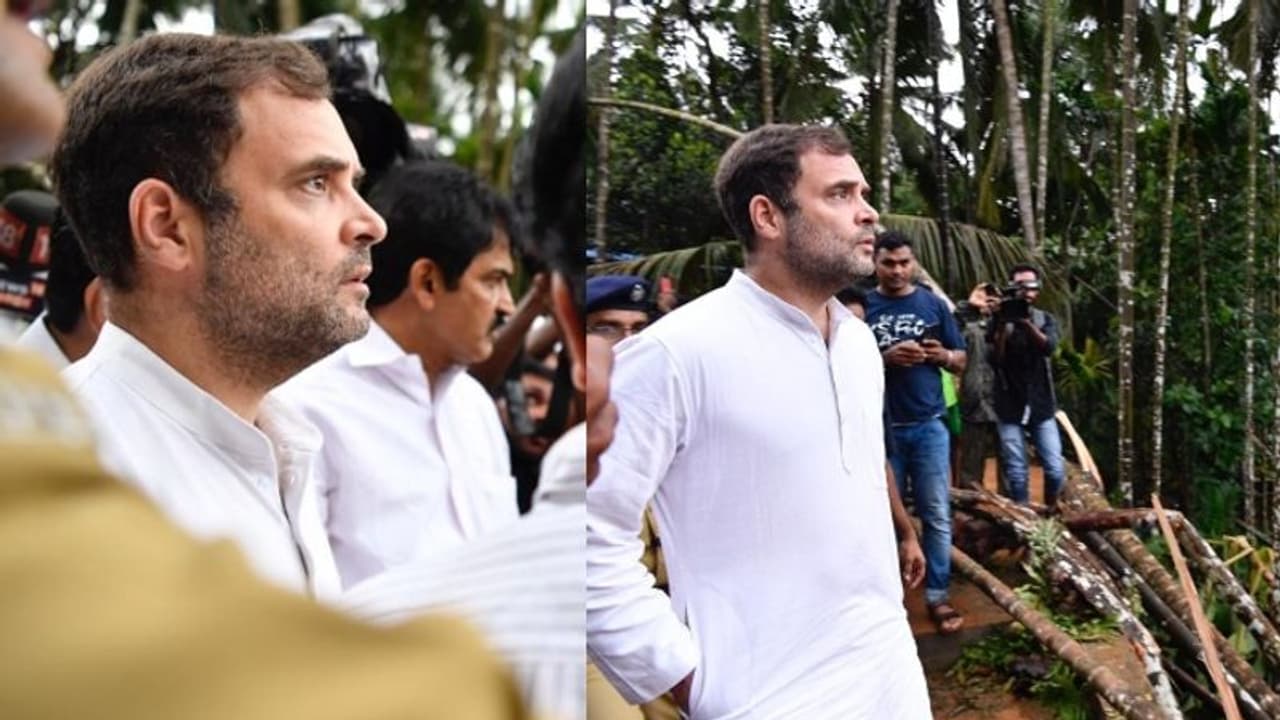 Kerala floods: Congress leader Rahul Gandhi visits Wayanad; urges Modi govt to provide support