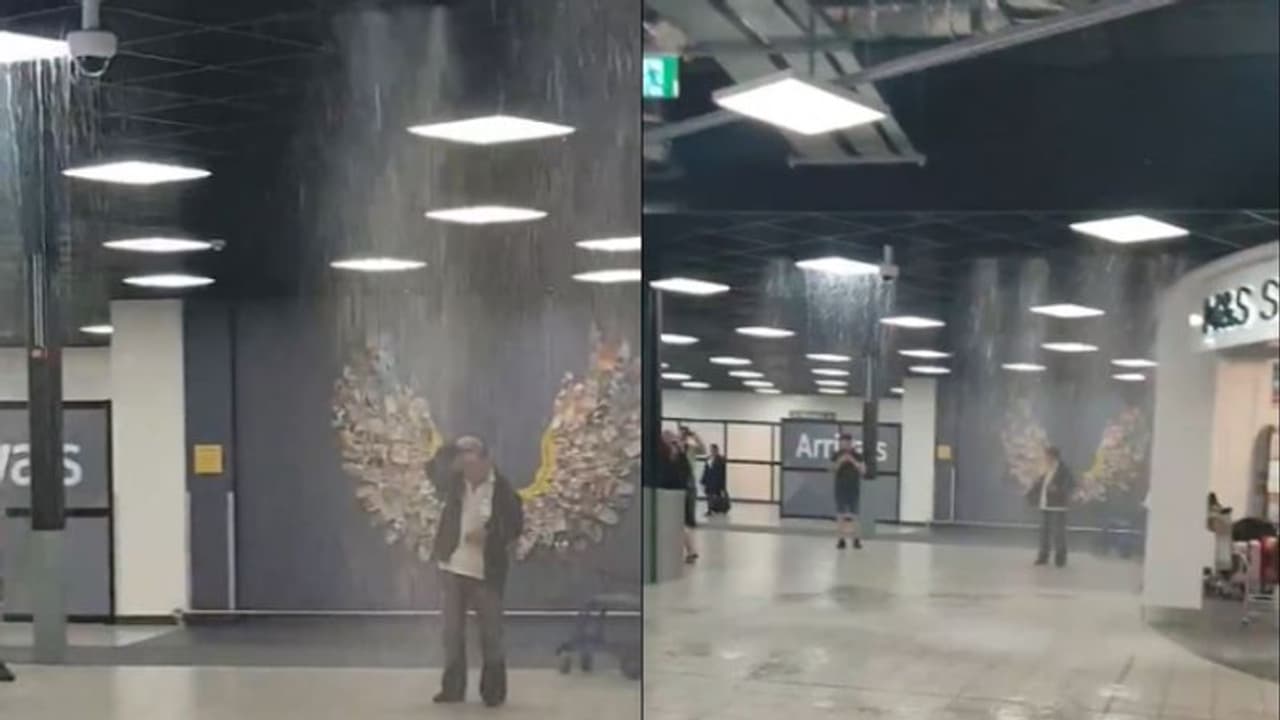 বিমানবন্দরের ছাদ ফুটো, পড়ছে অঝোরে বৃষ্টি, ভিডিও ভাইরাল নেটদুনিয়ায় বিমানবন্দরের ছাদ ফুটো, পড়ছে অঝোরে বৃষ্টি, ভিডিও ভাইরাল নেটদুনিয়ায়