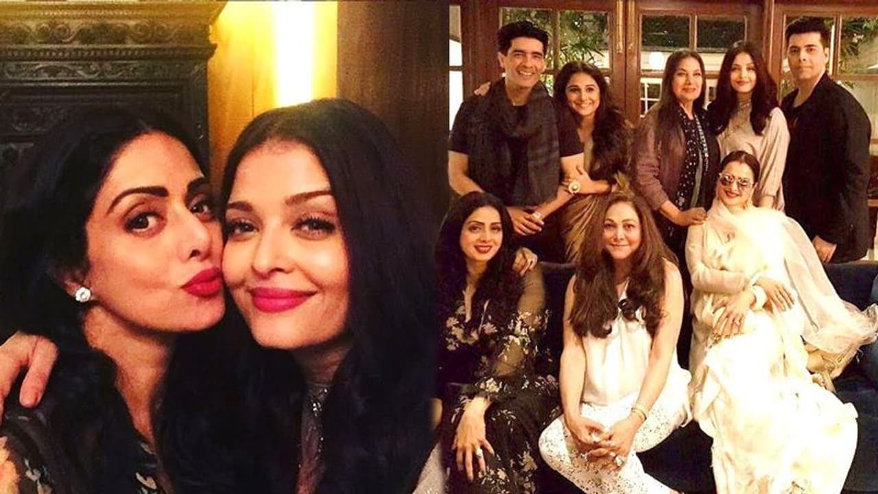Throwback Pictures: When Aishwarya Rai, Rekha celebrated Sridevi's last birthday Throwback Pictures: When Aishwarya Rai, Rekha celebrated Sridevi's last birthday