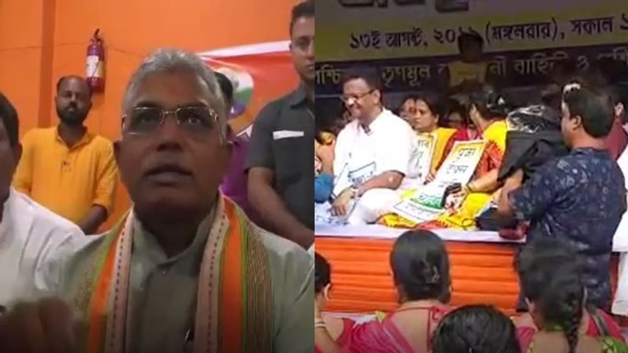 পুজোর টাকা সরিয়েই আয়কর আতঙ্ক, তৃণমূলের বিক্ষোভ নিয়ে কটাক্ষ দিলীপের পুজোর টাকা সরিয়েই আয়কর আতঙ্ক, তৃণমূলের বিক্ষোভ নিয়ে কটাক্ষ দিলীপের