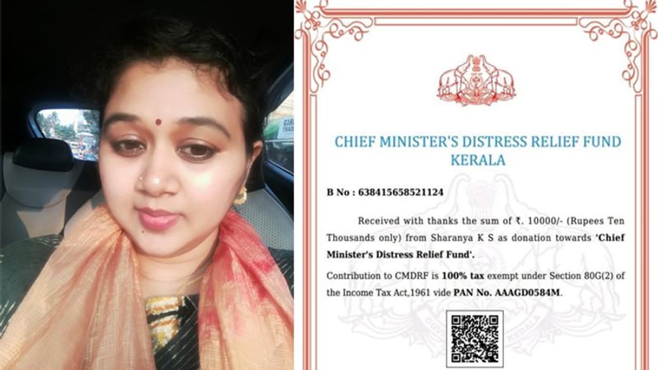 ചികിത്സയ്ക്കായി ലഭിച്ച തുകയില് നിന്ന് ദുരിതാശ്വാസ നിധിയിലേക്ക് 10,000 നല്കി ശരണ്യ ചികിത്സയ്ക്കായി ലഭിച്ച തുകയില് നിന്ന് ദുരിതാശ്വാസ നിധിയിലേക്ക് 10,000 നല്കി ശരണ്യ