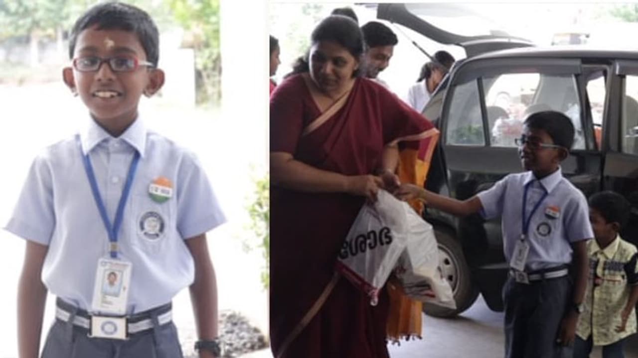 'കൂട്ടുകാരെ നിങ്ങൾക്കൊപ്പം ഞാനും'; ദുരിതാശ്വാസ ക്യാമ്പിലേക്കായി ഒരു ലോഡ് സാധനങ്ങൾ ശേഖരിച്ച് നാലാം ക്ലാസ്സുകാരൻ 'കൂട്ടുകാരെ നിങ്ങൾക്കൊപ്പം ഞാനും'; ദുരിതാശ്വാസ ക്യാമ്പിലേക്കായി ഒരു ലോഡ് സാധനങ്ങൾ ശേഖരിച്ച് നാലാം ക്ലാസ്സുകാരൻ