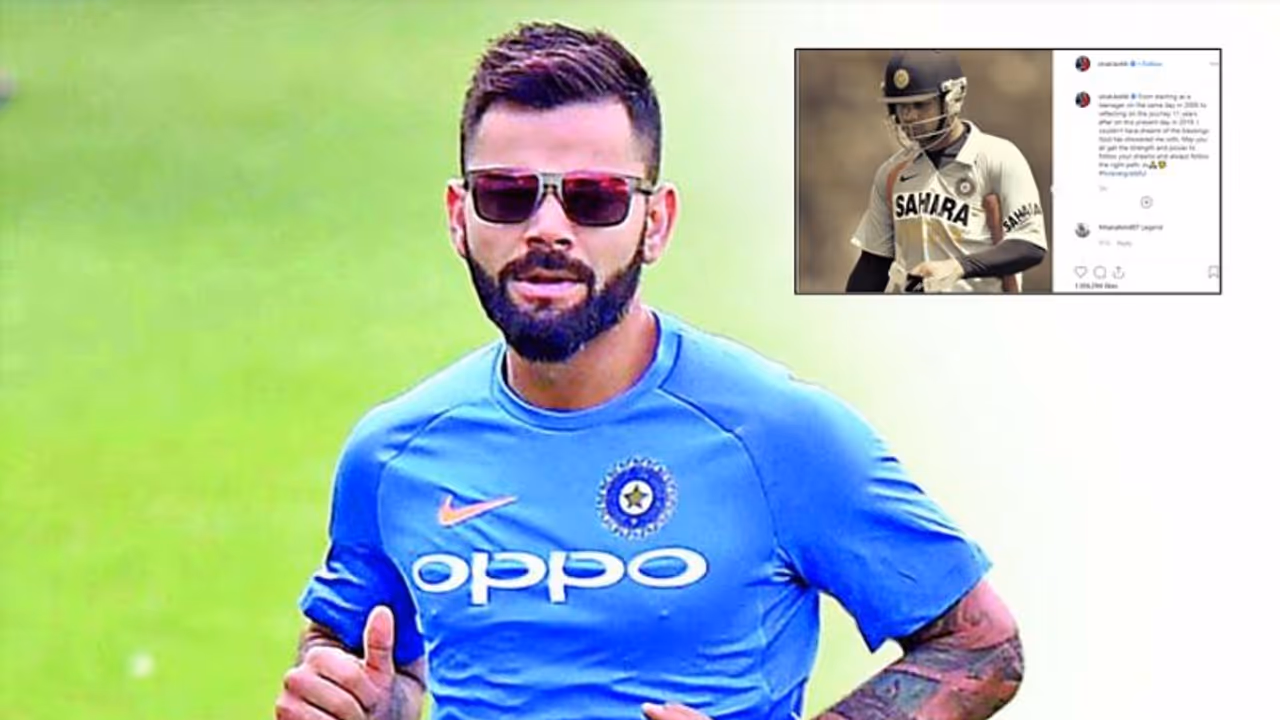 इंटरनेशनल क्रिकेट में कप्तान कोहली ने किये 11 साल पूरे, इंस्टाग्राम पर शेयर की सबसे पुरानी फोटो इंटरनेशनल क्रिकेट में कप्तान कोहली ने किये 11 साल पूरे, इंस्टाग्राम पर शेयर की सबसे पुरानी फोटो