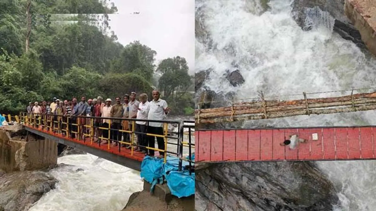 ಶಾಸಕ ಜಿಲ್ಲಾಡಳಿತದ ಶ್ರಮ : ಮೂರೇ ದಿನದಲ್ಲಿ ಕೊಚ್ಚಿ ಹೋದ ಸೇತುವೆ ನಿರ್ಮಾಣ