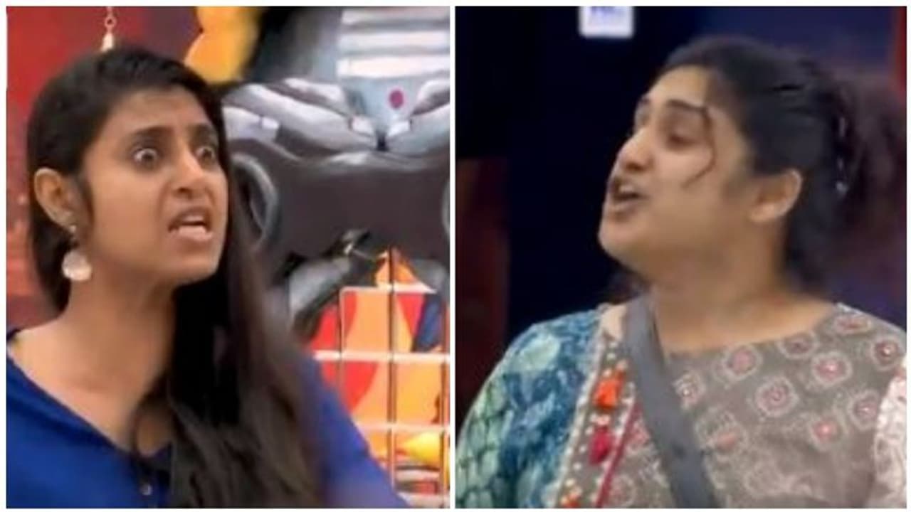 நாய் மாதிரி சண்டை போட்டுக் கொள்ளும் வனிதா கஸ்தூரி..! ப்ரமோவிலேயே நக்கலடித்த பிக்பாஸ்..! நாய் மாதிரி சண்டை போட்டுக் கொள்ளும் வனிதா கஸ்தூரி..! ப்ரமோவிலேயே நக்கலடித்த பிக்பாஸ்..!