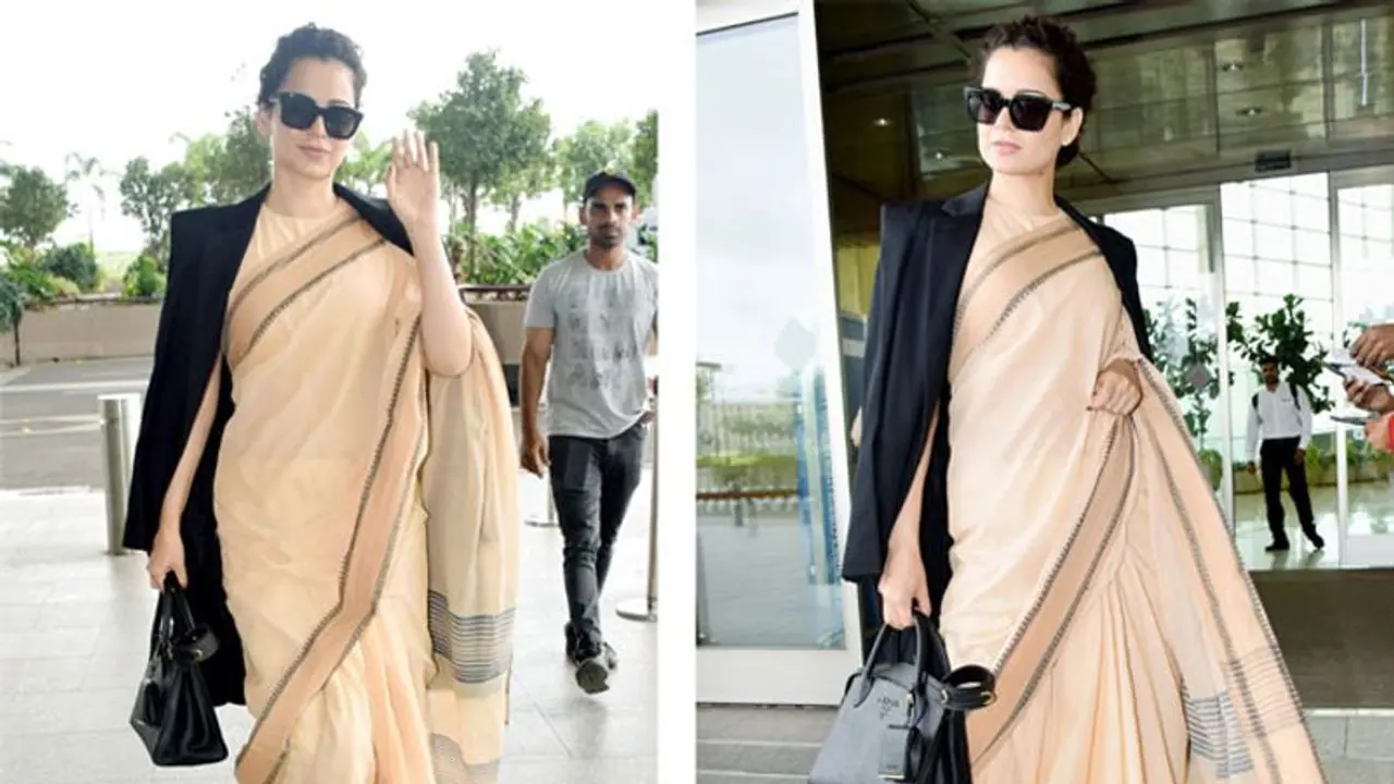 రూ.600 చీర కట్టుకున్న కంగనా.. ట్రోల్ చేస్తోన్న నెటిజన్లు! రూ.600 చీర కట్టుకున్న కంగనా.. ట్రోల్ చేస్తోన్న నెటిజన్లు!