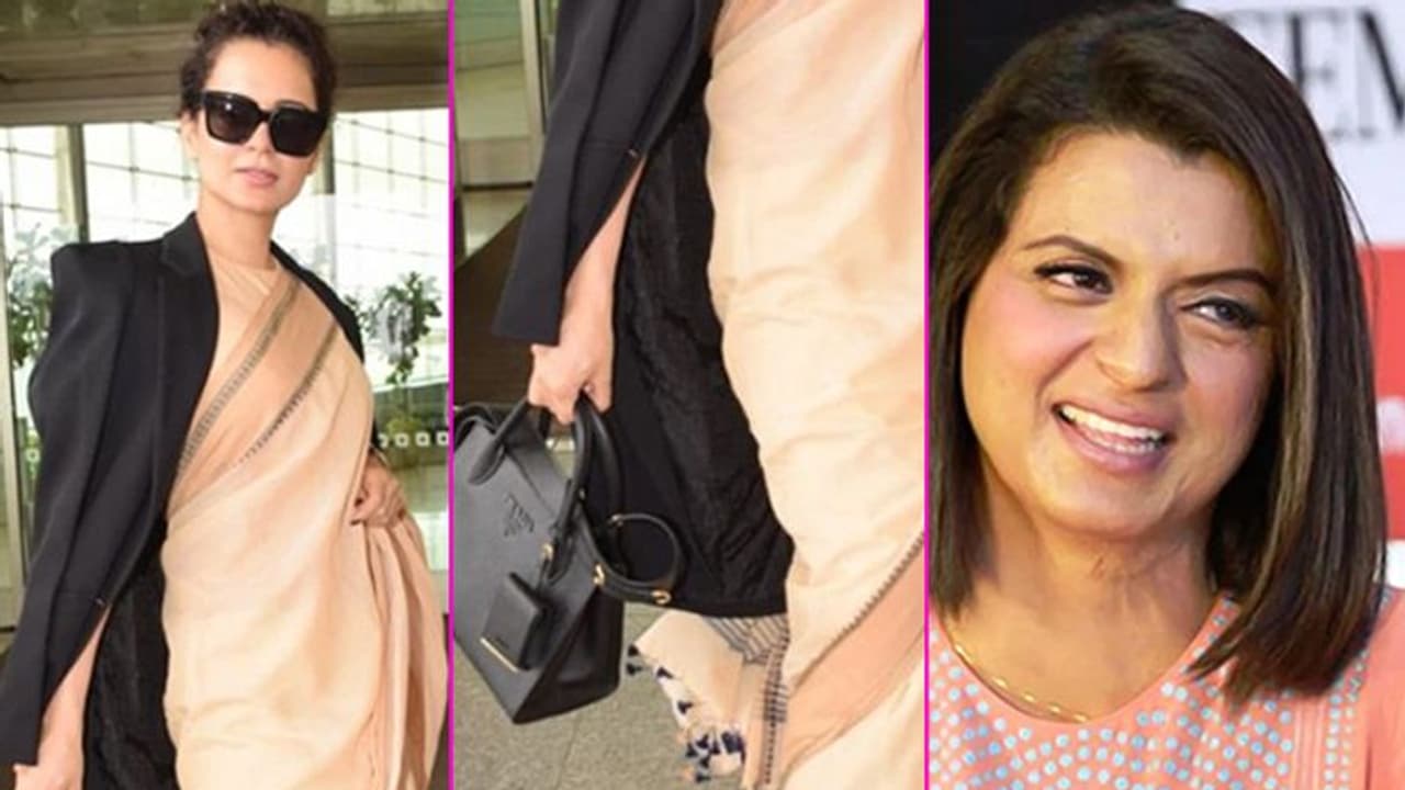 Kangana Ranaut trolled for Rs 600 sari look, Rs 2 lakh Prada bag