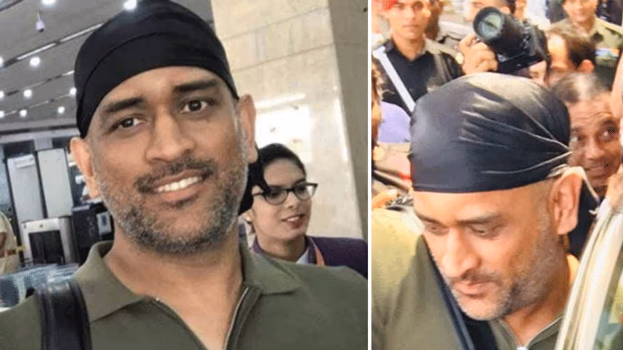 తలకు బంధన్.. న్యూలుక్ లో ధోనీ... ఫోటోలు వైరల్