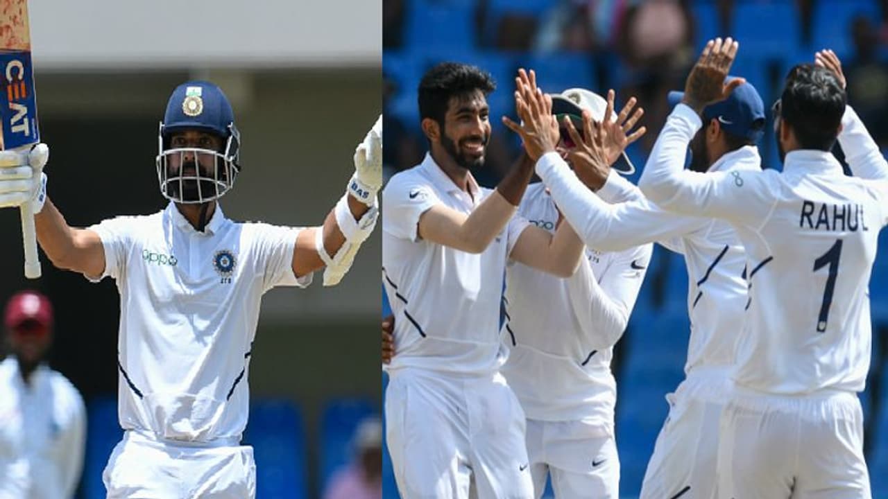 ரஹானே அபார சதம்.. பும்ரா, இஷாந்த் சர்மாவிடம் சரணடைந்த வெஸ்ட் இண்டீஸ்.. இந்திய அணி அபார வெற்றி ரஹானே அபார சதம்.. பும்ரா, இஷாந்த் சர்மாவிடம் சரணடைந்த வெஸ்ட் இண்டீஸ்.. இந்திய அணி அபார வெற்றி