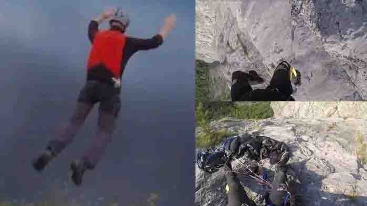 പാരച്യൂട്ട് തുറന്നില്ല, മലയിടുക്കില് തലയിടിച്ച് വീണ് യുവാവ് വീഡിയോ പാരച്യൂട്ട് തുറന്നില്ല, മലയിടുക്കില് തലയിടിച്ച് വീണ് യുവാവ് വീഡിയോ