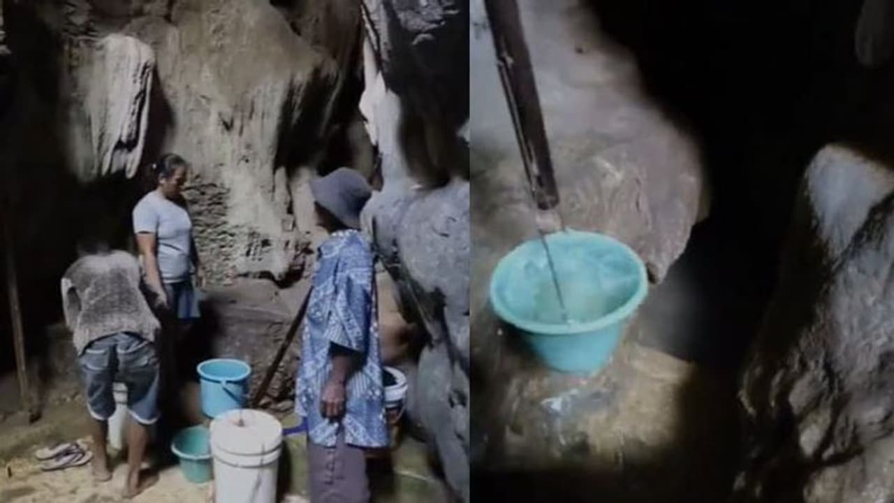 ഒരു ബക്കറ്റ് വെള്ളത്തിനായി ഒരു കിലോമീറ്റര് നടക്കണം, 33 അടി താഴ്ചയിലുള്ള ഗുഹയിലിറങ്ങണം ഒരു ബക്കറ്റ് വെള്ളത്തിനായി ഒരു കിലോമീറ്റര് നടക്കണം, 33 അടി താഴ്ചയിലുള്ള ഗുഹയിലിറങ്ങണം