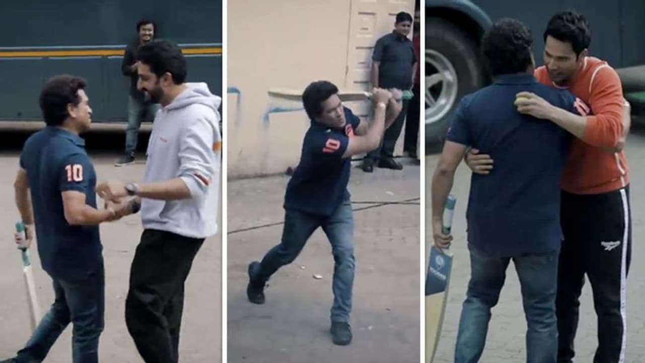 బాలీవుడ్ స్టార్లతో సచిన్ గల్లీ క్రికెట్...అభిమానులు ఫిదా