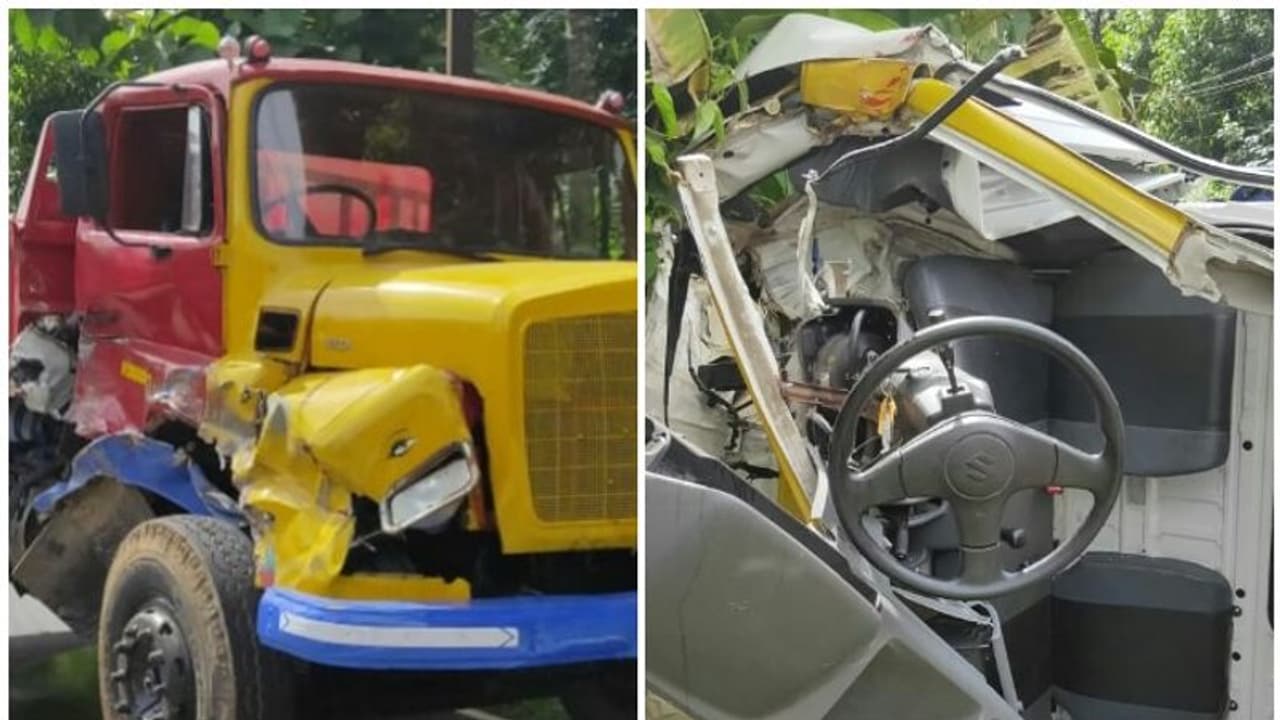 ആലപ്പുഴയില് ടിപ്പറും പിക്അപ്പ് വാനും കൂട്ടിയിടിച്ച് രണ്ടുപേര്ക്ക് ഗുരുതരപരിക്ക് ആലപ്പുഴയില് ടിപ്പറും പിക്അപ്പ് വാനും കൂട്ടിയിടിച്ച് രണ്ടുപേര്ക്ക് ഗുരുതരപരിക്ക്