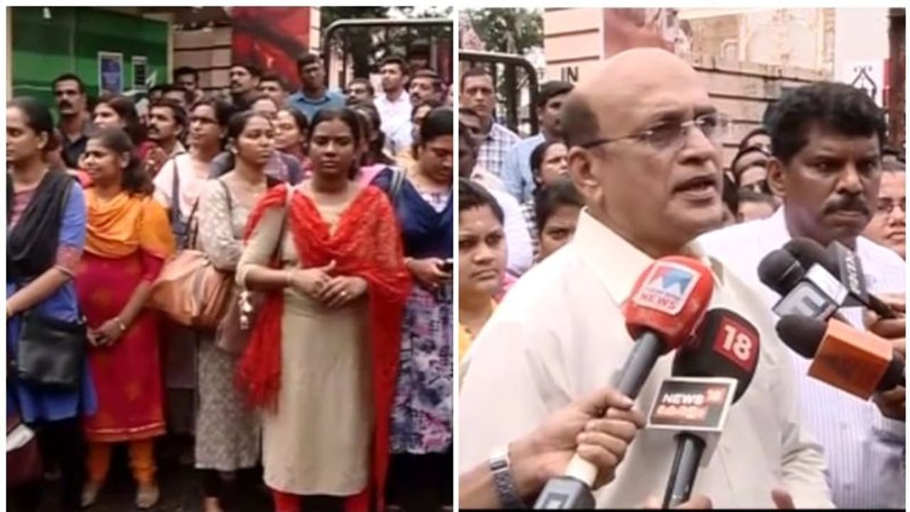 മുത്തൂറ്റ് സമരം: സിഐടിയു പ്രവർത്തകരും ജീവനക്കാരും നേർക്കുനേർ; ചെറിയ തോതില് സംഘര്ഷം മുത്തൂറ്റ് സമരം: സിഐടിയു പ്രവർത്തകരും ജീവനക്കാരും നേർക്കുനേർ; ചെറിയ തോതില് സംഘര്ഷം