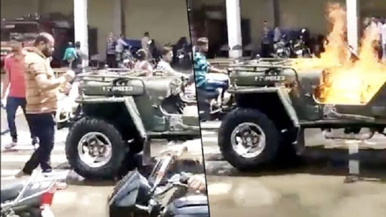 Gujarat: Man sets his jeep on fire, shares video on Tik Tok; here is what happened next