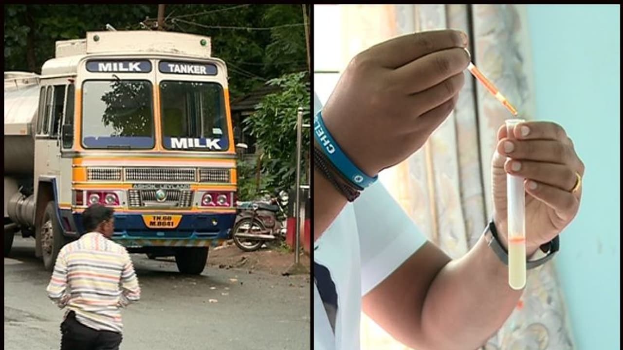 കൃത്രിമ പാല് എത്തുമെന്ന് വിവരം; അതിര്ത്തിയില് പരിശോധന ശക്തമാക്കി ക്ഷീരവകുപ്പ് കൃത്രിമ പാല് എത്തുമെന്ന് വിവരം; അതിര്ത്തിയില് പരിശോധന ശക്തമാക്കി ക്ഷീരവകുപ്പ്