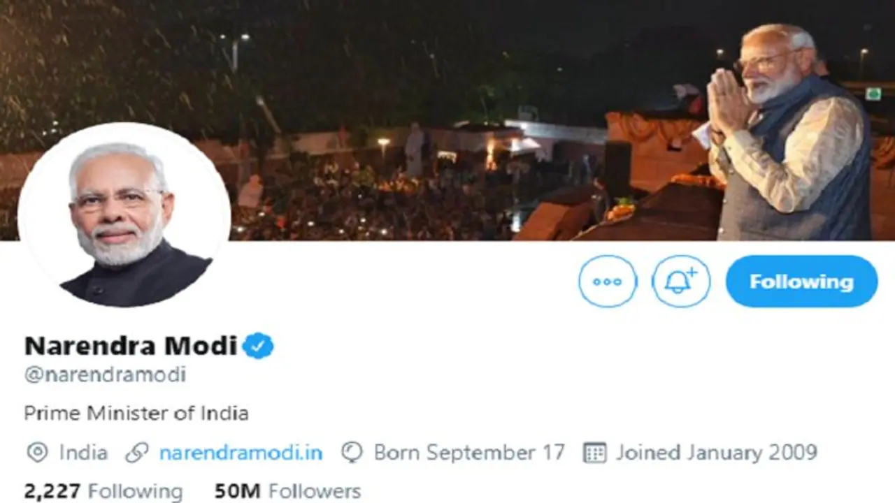 ಮೋದಿಗೀಗ 5 ಕೋಟಿ ಟ್ವಿಟರ್ ಹಿಂಬಾಲಕರು: ವಿಶ್ವದ 3ನೇ ನಾಯಕ! ಮೋದಿಗೀಗ 5 ಕೋಟಿ ಟ್ವಿಟರ್ ಹಿಂಬಾಲಕರು: ವಿಶ್ವದ 3ನೇ ನಾಯಕ!