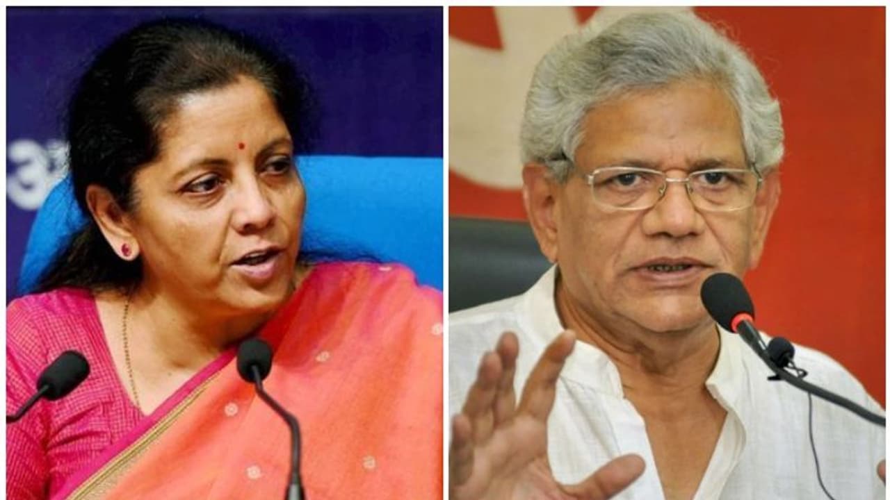 ധനമന്ത്രിയുടെ 'ഓണ്ലൈന് ടാക്സി' പ്രസ്താവന 'മുറിവിൽ ഉപ്പ് പുരട്ടുന്നത്' പോലെയെന്ന് സീതാറാം യെച്ചൂരി ധനമന്ത്രിയുടെ 'ഓണ്ലൈന് ടാക്സി' പ്രസ്താവന 'മുറിവിൽ ഉപ്പ് പുരട്ടുന്നത്' പോലെയെന്ന് സീതാറാം യെച്ചൂരി