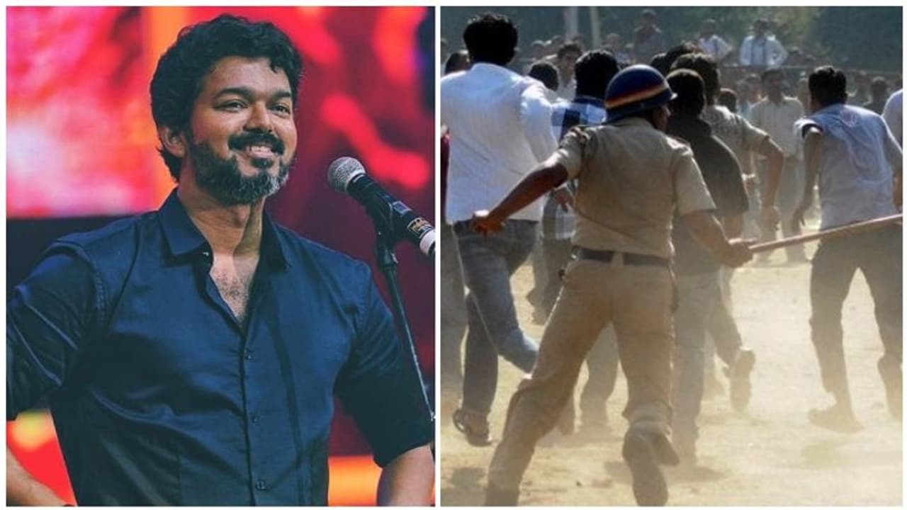 'பிகில்' இசை வெளியீட்டு விழாவை காண ஆசையாசையாய் வந்த ரசிகர்கள்! தடியடி நடத்தி விரட்டி அடித்த போலீசார்! 'பிகில்' இசை வெளியீட்டு விழாவை காண ஆசையாசையாய் வந்த ரசிகர்கள்! தடியடி நடத்தி விரட்டி அடித்த போலீசார்!