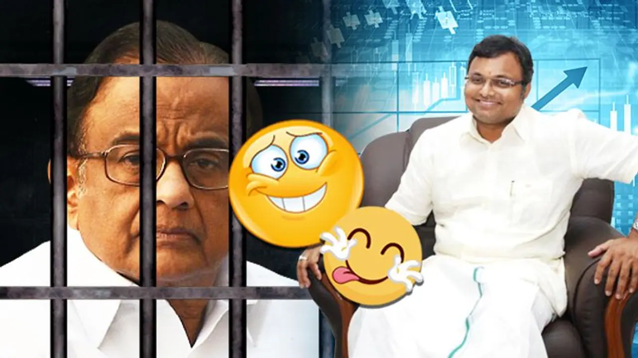 Chidambaram in Tihar: Papa rots behind bars while son gloats over Sensex performance?