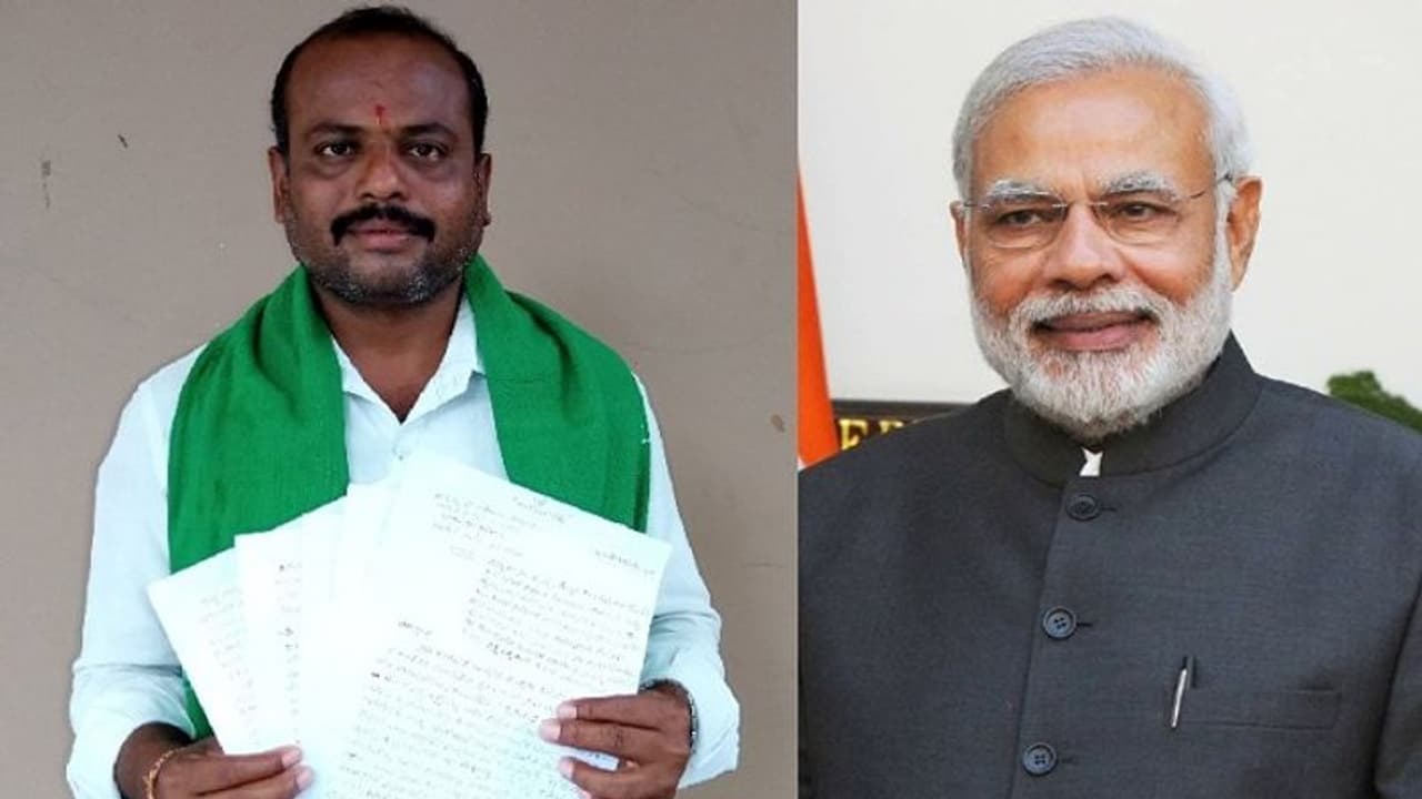 ತುಂಗಭದ್ರಾ ಜಲಾಶಯ ಸಮಸ್ಯೆ ನಿವಾರಿಸುವಂತೆ ಮೋದಿಗೆ ರಕ್ತದಲ್ಲಿ ಪತ್ರ ಬರೆದ ರೈತ