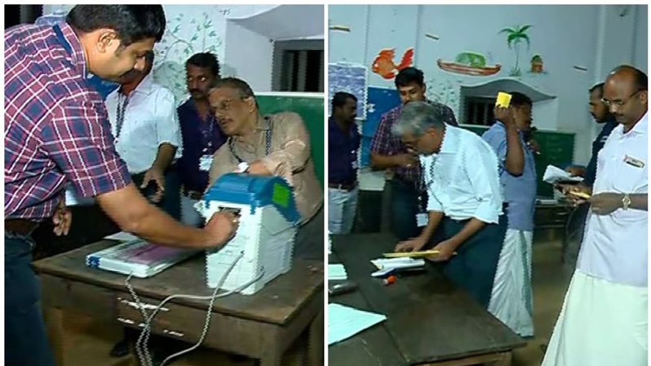 പാലായില്‍ വോട്ടെടുപ്പിനുള്ള നടപടിക്രമങ്ങള്‍ ആരംഭിച്ചു; മോക് പോളിംഗ് തുടങ്ങി