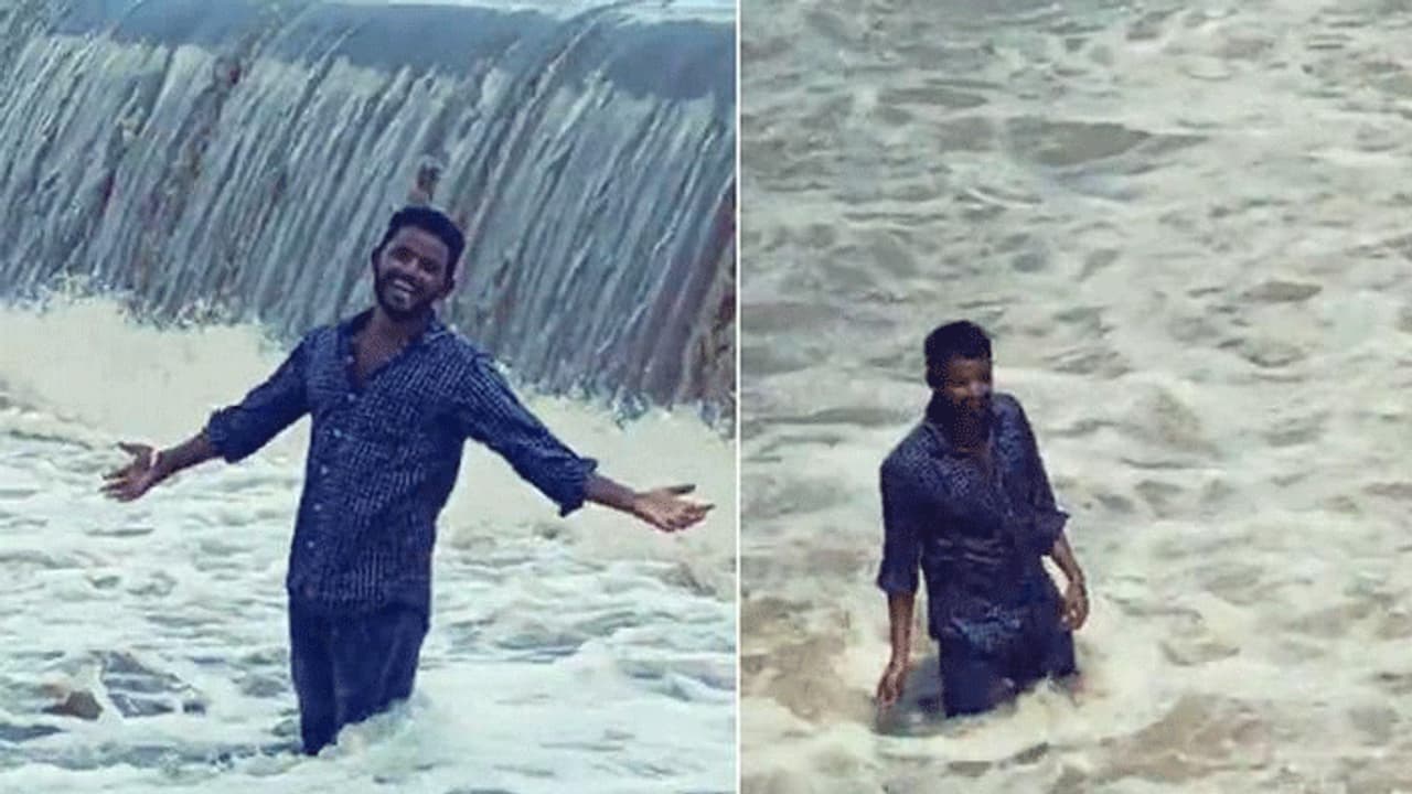 టిక్ టాక్ పిచ్చి... నదిలో కొట్టుకుపోయిన యువకుడు