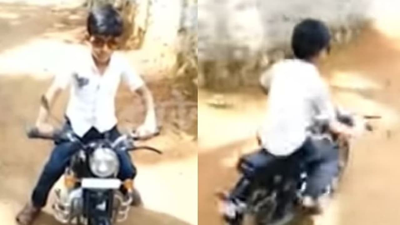 ಮಿನಿ ರಾಯಲ್ ಎನ್‌ಫೀಲ್ಡ್ ಬೈಕ್ ನಿರ್ಮಿಸಿ ಮಗನಿಗೆ ಗಿಫ್ಟ್!