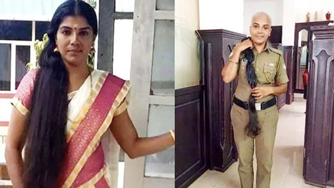 इस पुलिस अधिकारी से नहीं देखा गया कैंसर पीड़ित का दर्द, मुंडवा लिया सिर इस पुलिस अधिकारी से नहीं देखा गया कैंसर पीड़ित का दर्द, मुंडवा लिया सिर