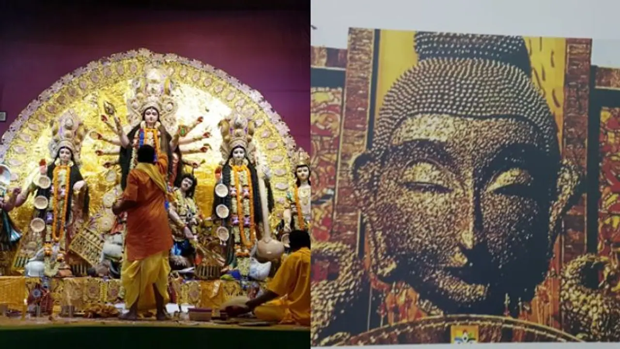 শান্তির বার্তা দিতে গৌতম বুদ্ধের বাণী প্রচার করছে বিনায়ক এনক্লেভ পুজো কমিটি শান্তির বার্তা দিতে গৌতম বুদ্ধের বাণী প্রচার করছে বিনায়ক এনক্লেভ পুজো কমিটি