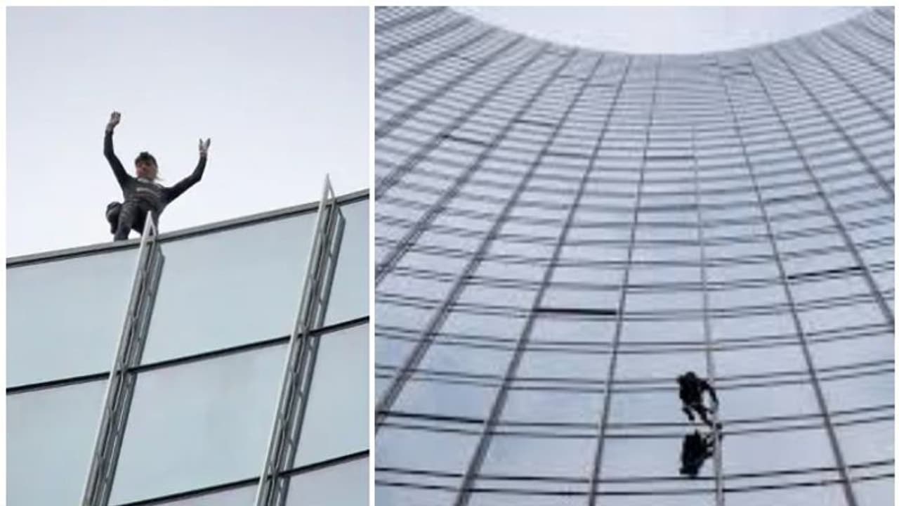 42 നില കെട്ടിടത്തിന് മുകളില്‍ കയറിയ 'ഫ്രഞ്ച് സ്പൈഡര്‍മാന്‍' പിടിയില്‍