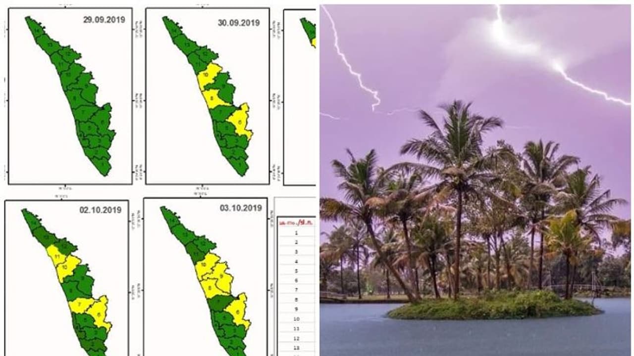 കേരളത്തില്‍ അഞ്ച് ദിവസം ശക്തമായ മഴയ്ക്കും ഇടിമിന്നലിനും സാധ്യത; ജാഗ്രതാ നിര്‍ദ്ദേശം