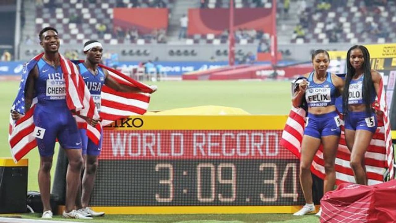 উসেইন বোল্টের রেকর্ড ভাঙলেন অ্যালিসন, মিক্সড রিলেতে সাত নম্বরে শেষ করল ভারতীয় দল উসেইন বোল্টের রেকর্ড ভাঙলেন অ্যালিসন, মিক্সড রিলেতে সাত নম্বরে শেষ করল ভারতীয় দল