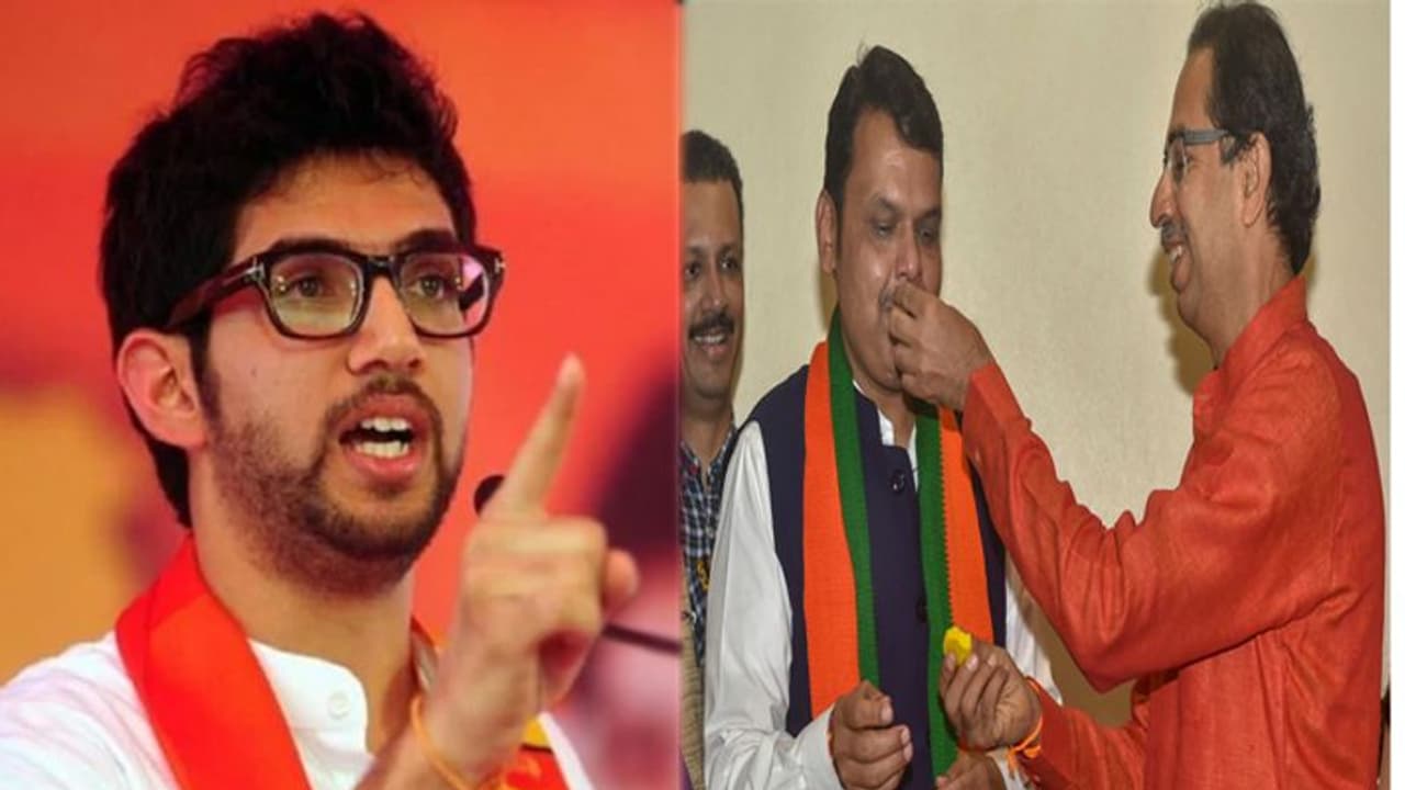 आदित्य ठाकरे के बहाने सीएम की कुर्सी पर शिवसेना की नजर, BJP संग गठबंधन पक्का; किसी भी वक्त ऐलान आदित्य ठाकरे के बहाने सीएम की कुर्सी पर शिवसेना की नजर, BJP संग गठबंधन पक्का; किसी भी वक्त ऐलान