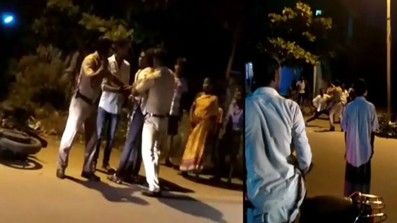 நடுரோட்டில் போலீசார் மீது ரவுடிகள் கொலைவெறி தாக்குதல்... பொதுமக்கள் அதிர்ச்சி..! நடுரோட்டில் போலீசார் மீது ரவுடிகள் கொலைவெறி தாக்குதல்... பொதுமக்கள் அதிர்ச்சி..!