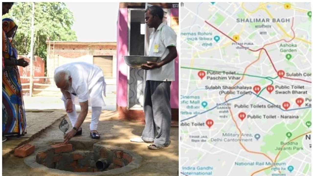 ഇന്ത്യയിലെ പൊതുശൗചാലയങ്ങള്‍ ഗൂഗിള്‍ മാപ്പില്‍; 2300 നഗരങ്ങളില്‍ 57000 പൊതുശൗചാലയങ്ങള്‍