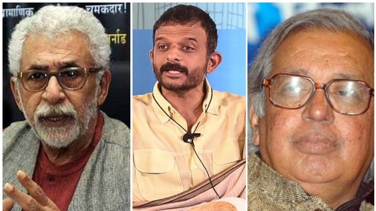 'ആ കത്തിലെ ഓരോ വരിയോടും യോജിക്കുന്നു', രാജ്യദ്രോഹക്കേസിനെതിരെ പ്രതിഷേധവുമായി സാംസ്കാരിക പ്രവര്ത്തകര് 'ആ കത്തിലെ ഓരോ വരിയോടും യോജിക്കുന്നു', രാജ്യദ്രോഹക്കേസിനെതിരെ പ്രതിഷേധവുമായി സാംസ്കാരിക പ്രവര്ത്തകര്