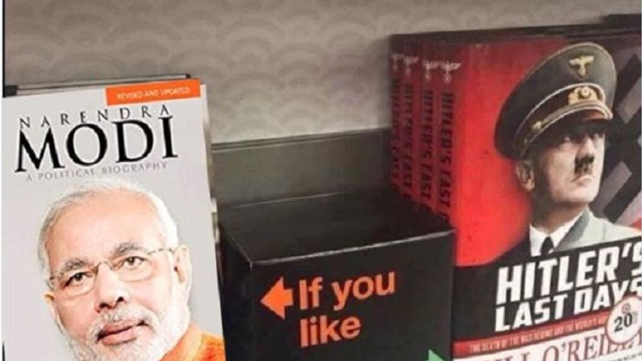 Fact Check: ಮುಂಬೈ ವಿಮಾನ ನಿಲ್ದಾಣದಲ್ಲಿ ಮೋದಿ ಹಿಟ್ಲರ್ ಪುಸ್ತಕ? Fact Check: ಮುಂಬೈ ವಿಮಾನ ನಿಲ್ದಾಣದಲ್ಲಿ ಮೋದಿ ಹಿಟ್ಲರ್ ಪುಸ್ತಕ?