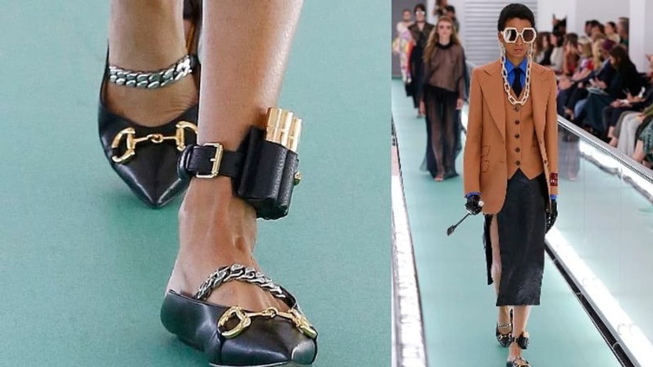 'ജയിലിൽനിന്ന് പുറത്തിറങ്ങുമ്പോഴും സ്റ്റൈലിനൊരു കുറവും വേണ്ട' ; ഗുച്ചിയുടെ ഫുട്‌വെയറിന് വിമർശനം