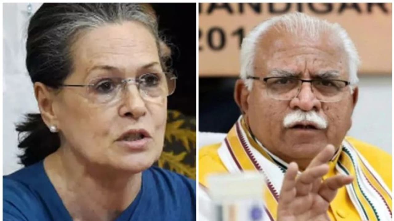 സോണിയ ഗാന്ധി 'ചത്ത എലി'യെന്ന പരാമര്ശം; ഖട്ടറിനെതിരെ പ്രതിഷേധം; മാപ്പുപറയണമെന്നും ആവശ്യം സോണിയ ഗാന്ധി 'ചത്ത എലി'യെന്ന പരാമര്ശം; ഖട്ടറിനെതിരെ പ്രതിഷേധം; മാപ്പുപറയണമെന്നും ആവശ്യം