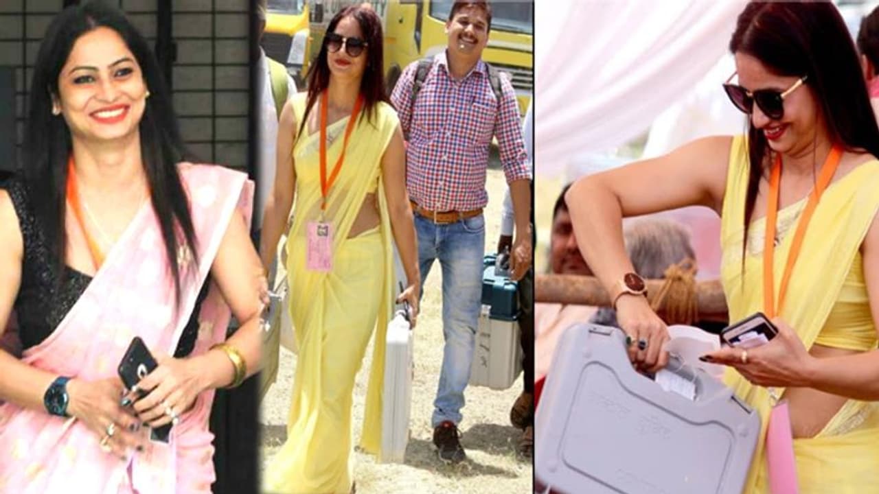 అప్పుడు ఎల్లో, ఇప్పుడు పింక్ చీరలో... మరోసారి సెన్సేషన్ గా ఎన్నికల అధికారి అప్పుడు ఎల్లో, ఇప్పుడు పింక్ చీరలో... మరోసారి సెన్సేషన్ గా ఎన్నికల అధికారి